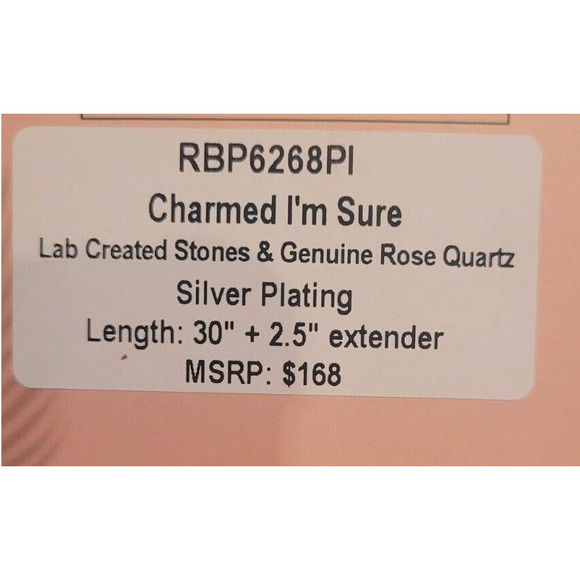 Bomb Party Pendants RBP 6268 PI Charmed I’m Sure Rose Quartz - Picture 3 of 3